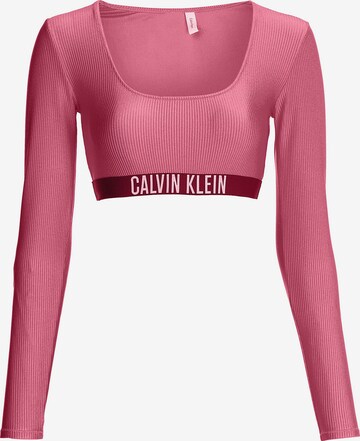 Calvin Klein Swimwear Bustier Bikinitop in Roze: voorkant