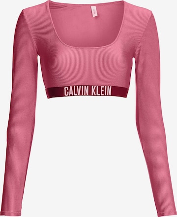 Calvin Klein Swimwear Bikini Top in Pink: front