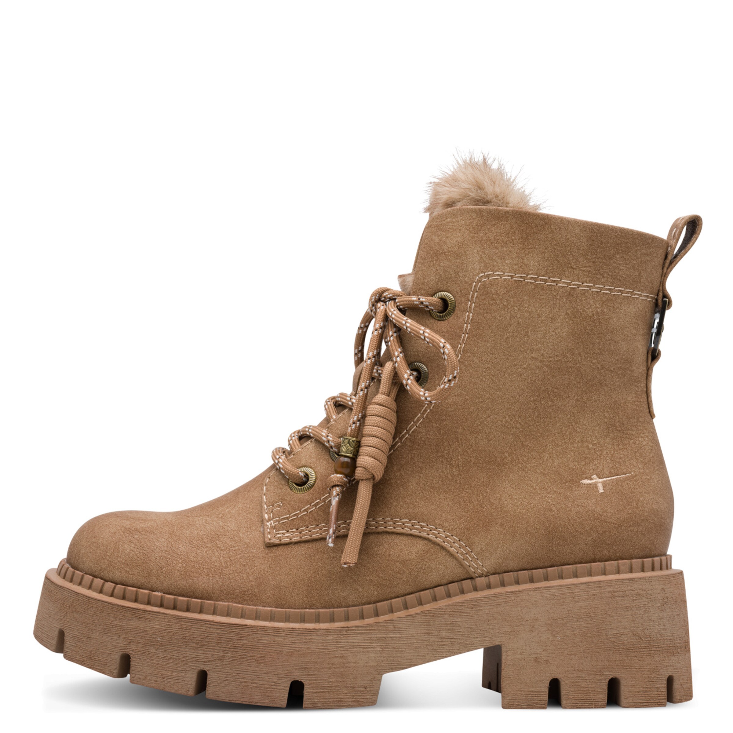Bottines à lacets Tamaris en beige
