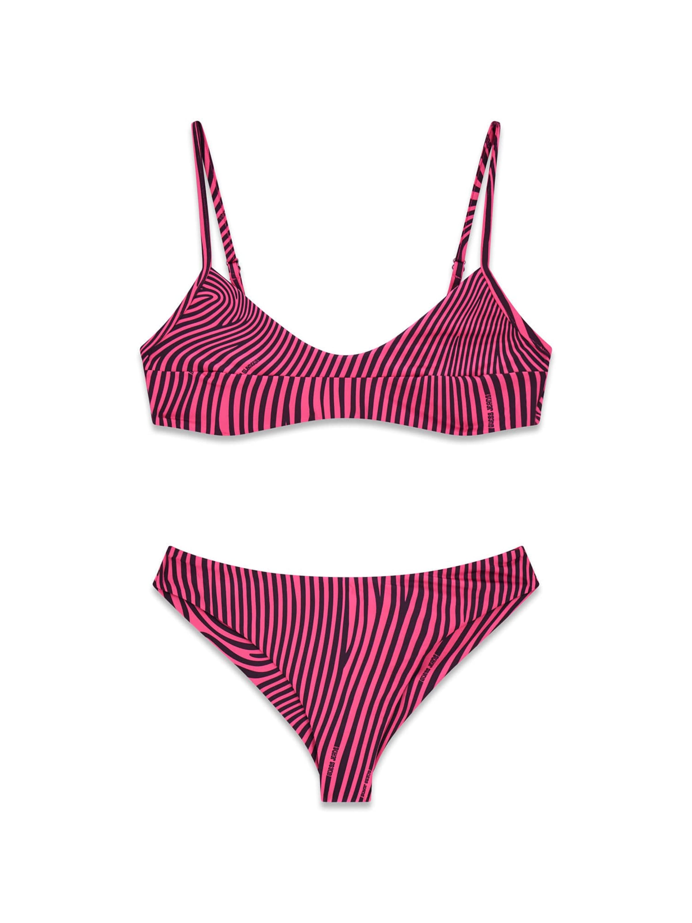GUESS Bikini in pink / schwarz, Produktansicht