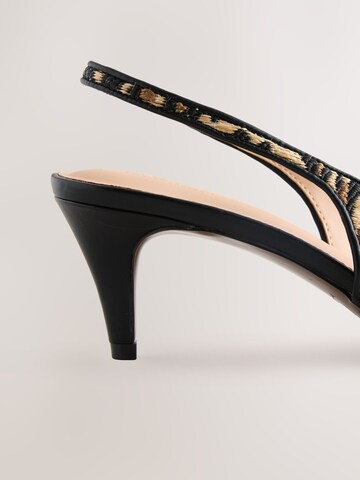 Next Czółenka z wyciętą piętą w kolorze beżowy