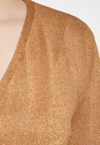 usha BLACK LABEL Knit Cardigan in Gold