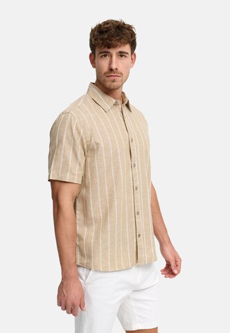 INDICODE JEANS Regular fit Overhemd ' INTrypper ' in Beige