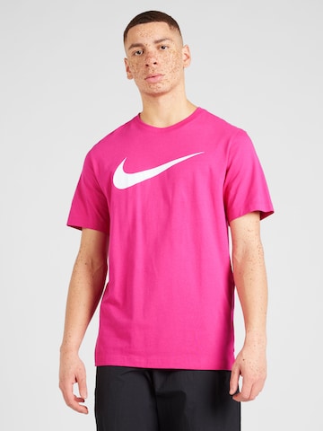 Nike Sportswear - Camiseta 'Swoosh' en rosa: frente