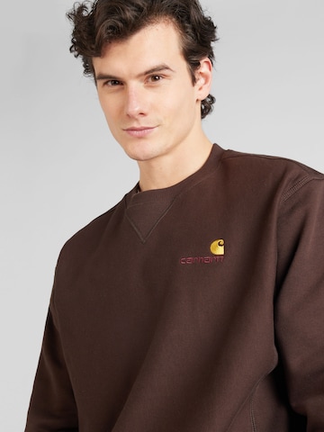 Carhartt WIP Sweatshirt 'American Script' in Brown