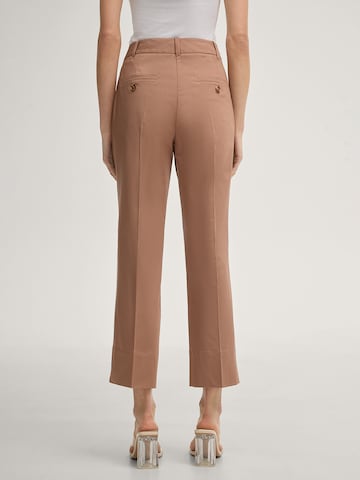JOOP! Regular Trousers with creases 'Panna' in Brown