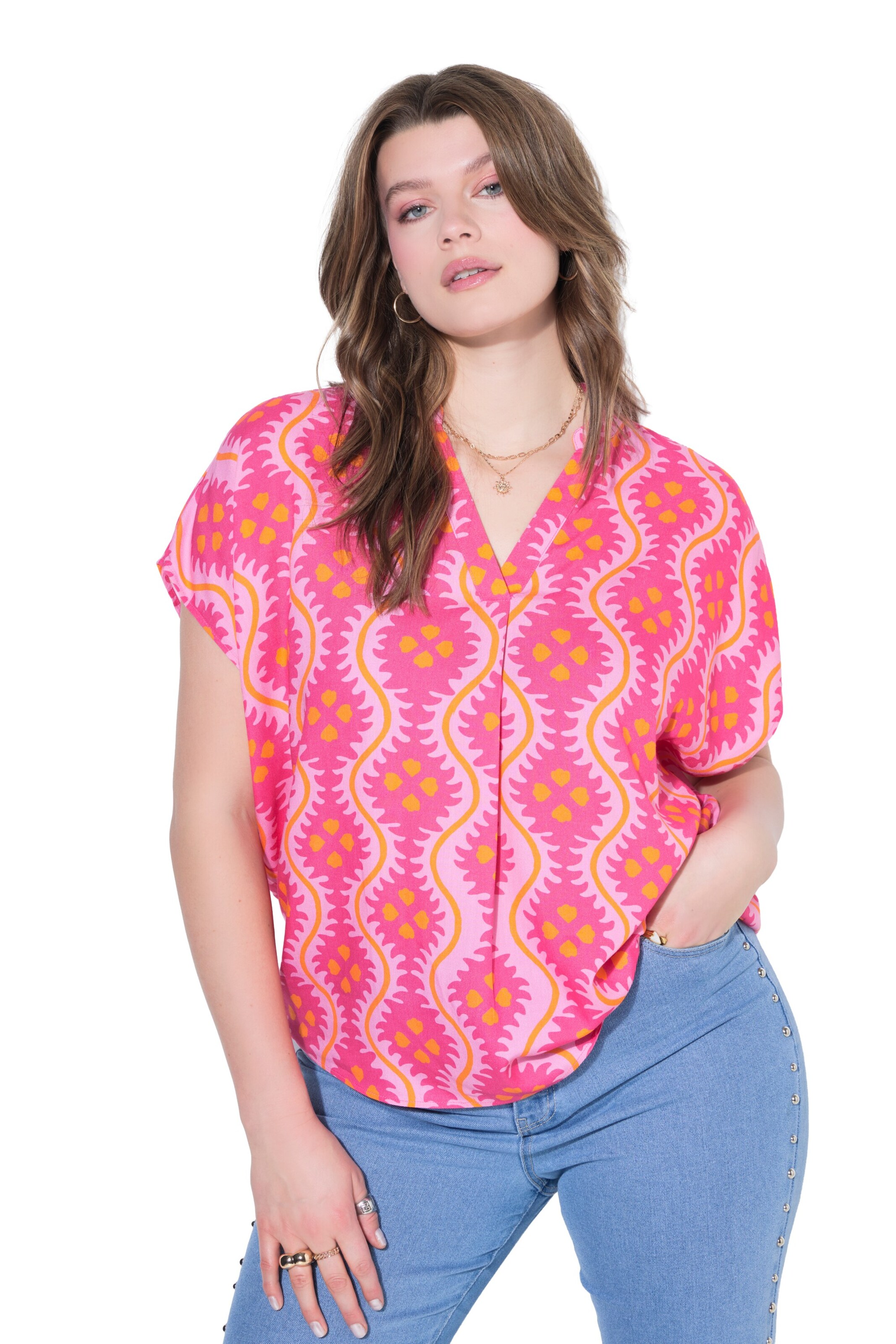 Studio Untold Blouse in Roze: voorkant