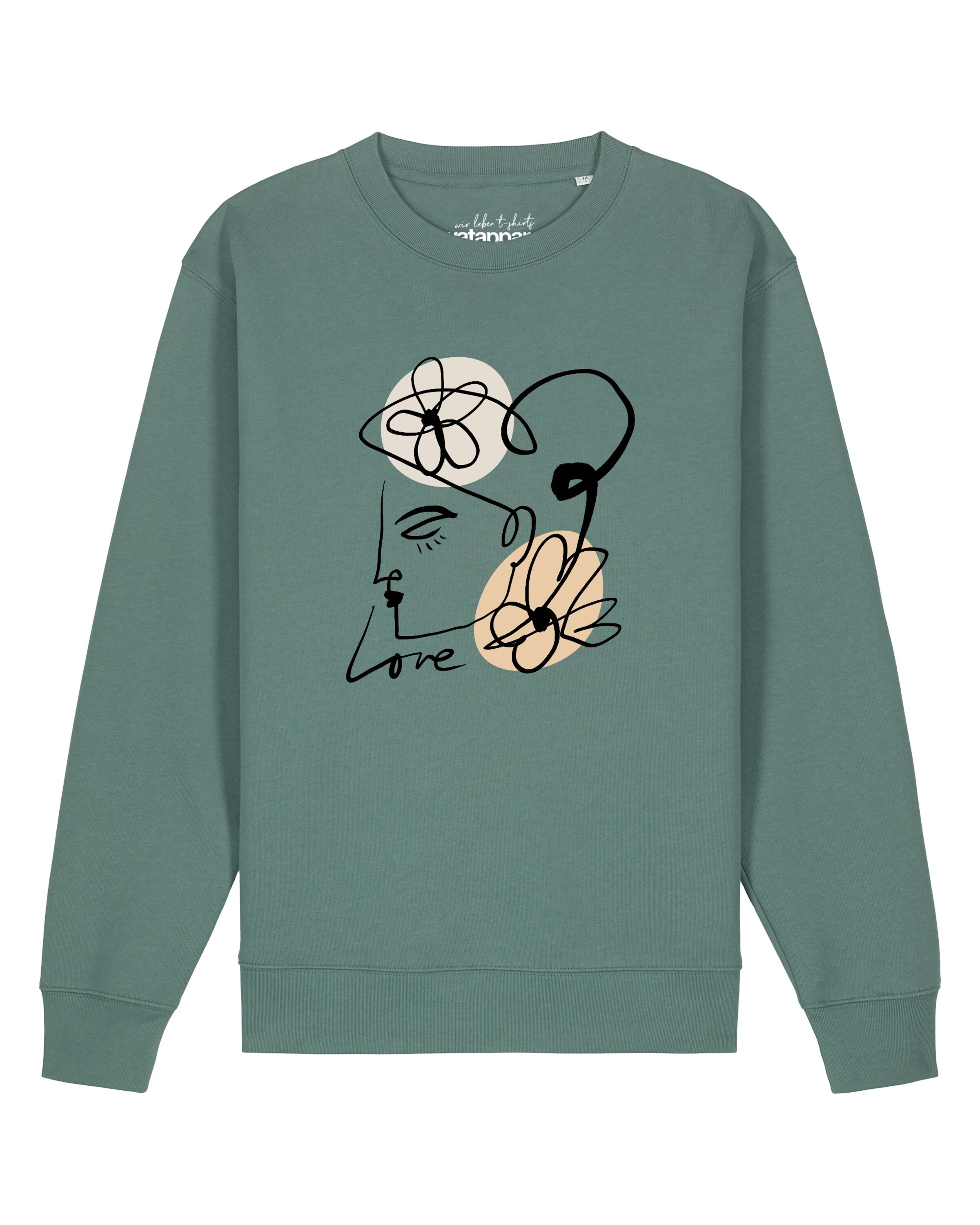 Watapparel Sweatshirt 'Self Love' in Groen: voorkant