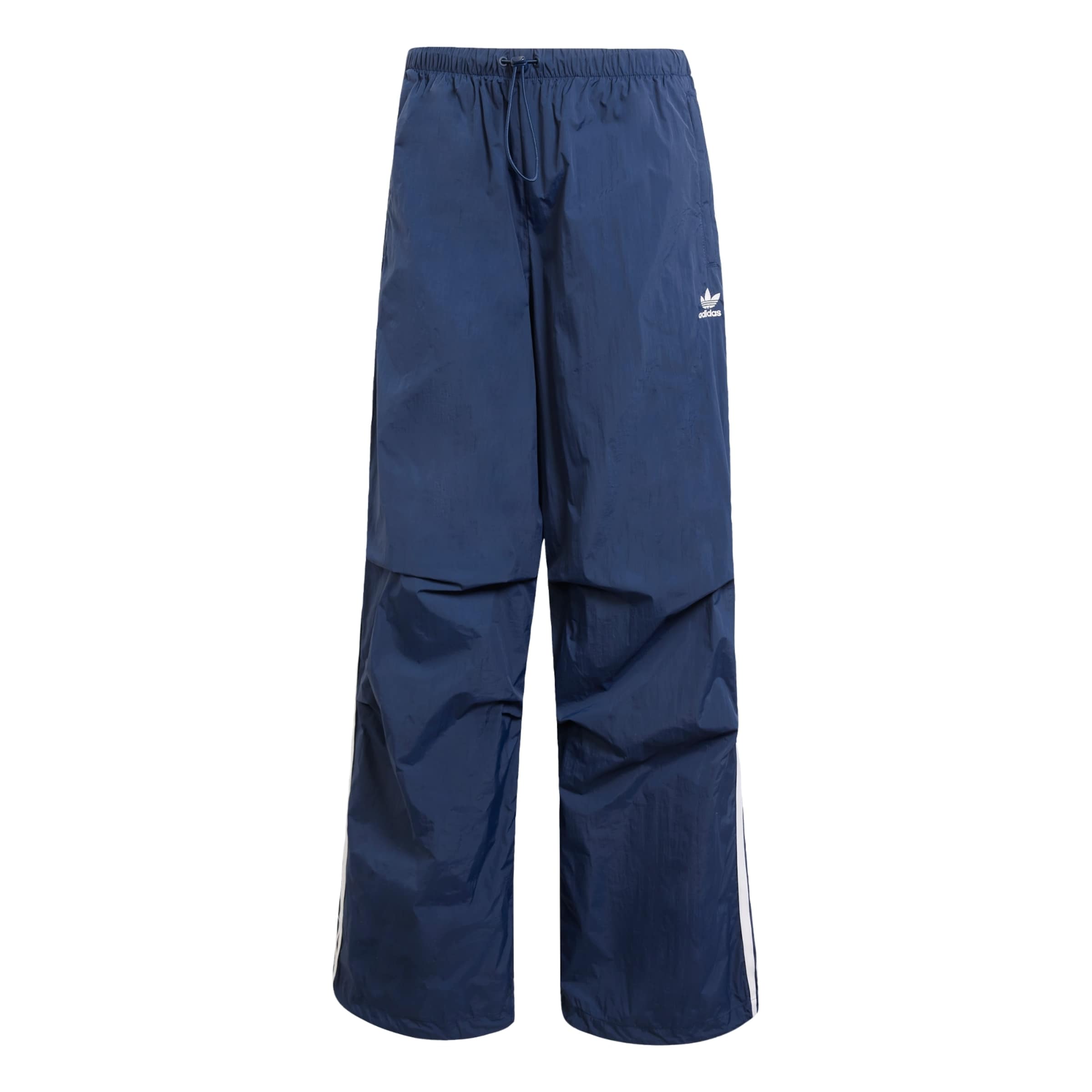 ADIDAS ORIGINALS - Pierna ancha Pantalón '3-Stripes Woven Parachute' en azul: frente