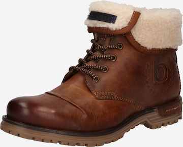 bugatti Lace-Up Boots 'Fox' in Brown: front