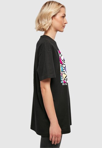 Mister Tee Shirt 'Geometric Retro' in Zwart