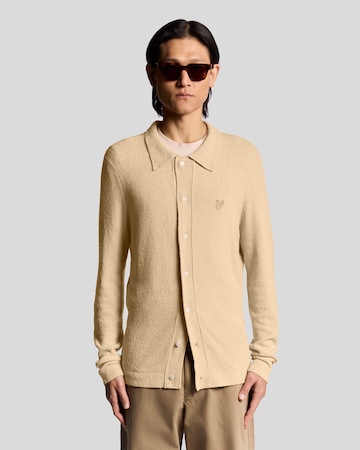 Lyle & Scott Sweatvest in Beige: voorkant