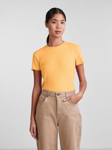 PIECES T-shirt 'NICCA' i orange: framsida