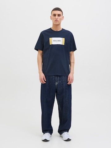 JACK & JONES Tričko 'JJHAYATO' - Modrá