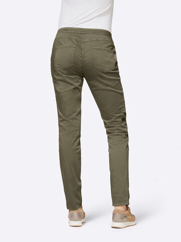 heine Slim fit Trousers in Green