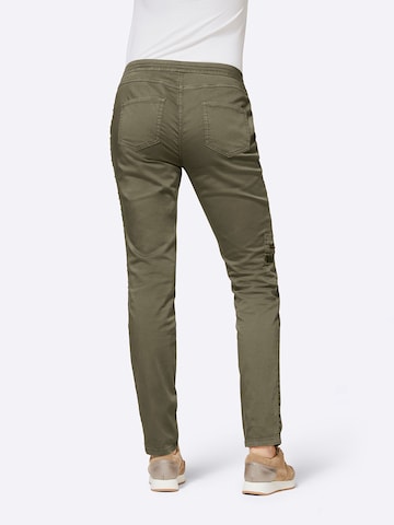 heine Slimfit Kalhoty – zelená