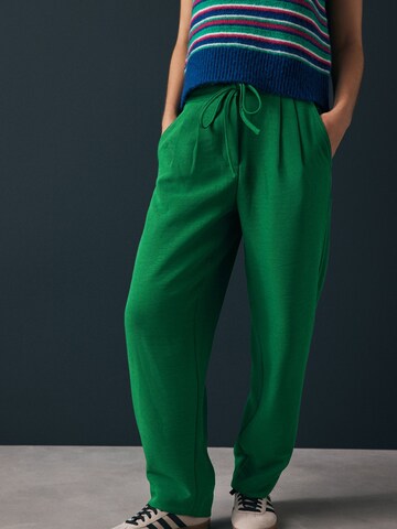 Next Loose fit Pleat-front trousers in Green