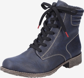 Bottines à lacets '70811' Rieker en bleu : devant