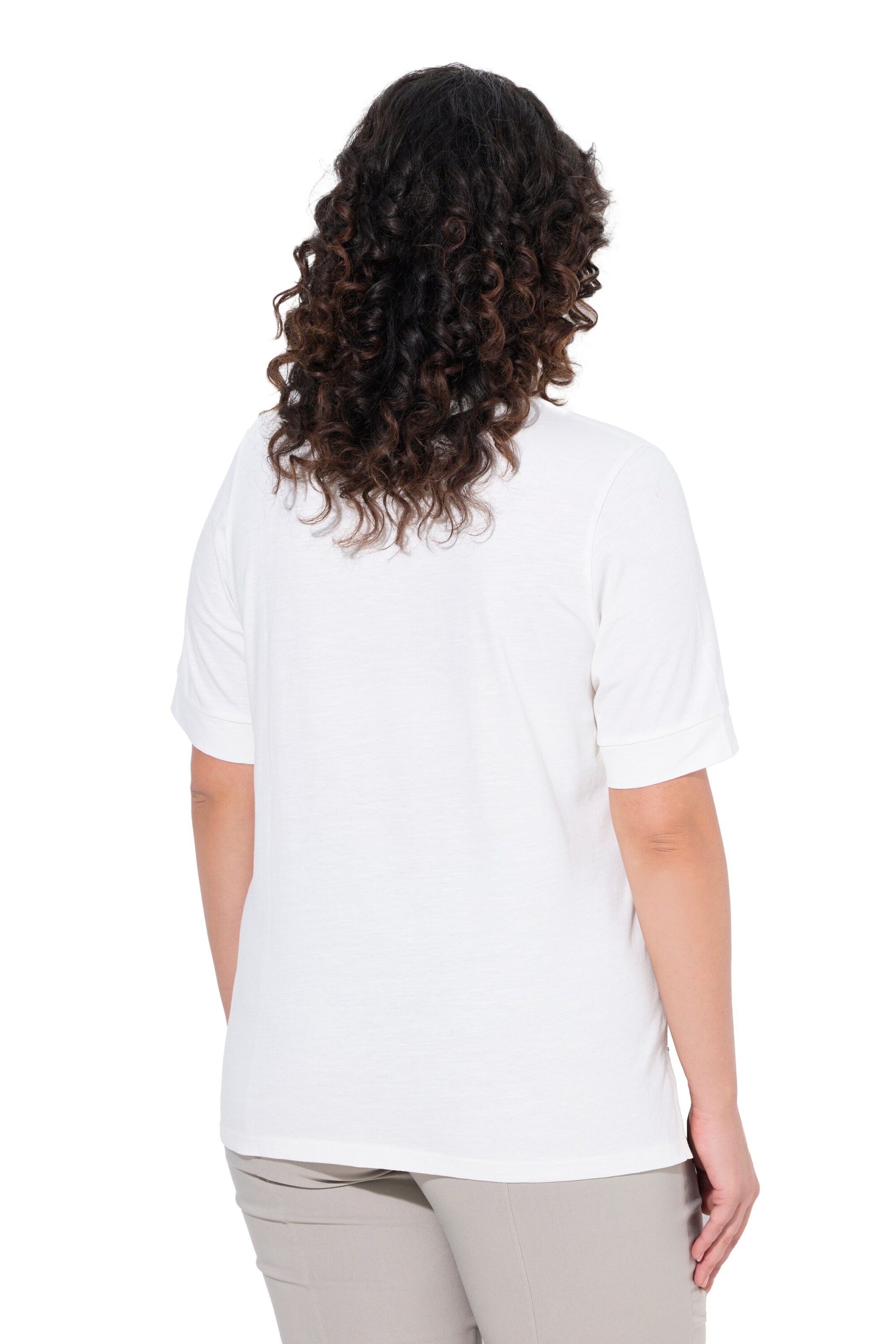 T-shirt Ulla Popken en blanc