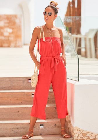 LASCANA Jumpsuit in Rood