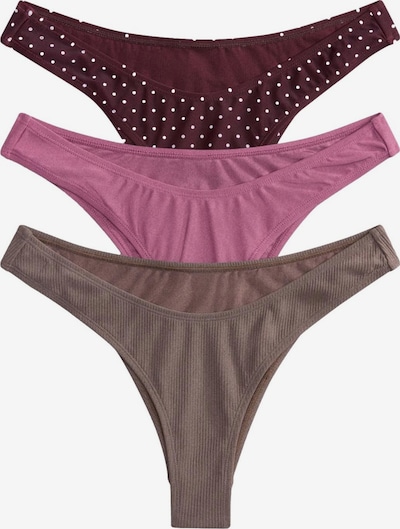 The Set Bikini donji dio u zeleno smeđa / rosé / tamno crvena / bijela, Pregled proizvoda