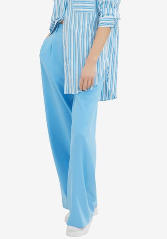 TOM TAILOR DENIM - Pierna ancha Pantalón plisado en azul