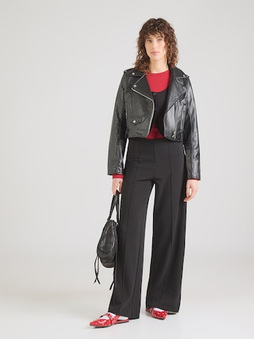 ABOUT YOU Loosefit Ráncos nadrág 'Marica' - fekete