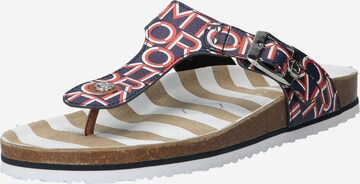 TOM TAILOR T-Bar Sandals in Blue: front