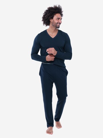 Mey Pajamas long 'Dry Cotton' in Blue