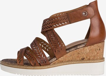 TAMARIS Sandalen met riem in Bruin