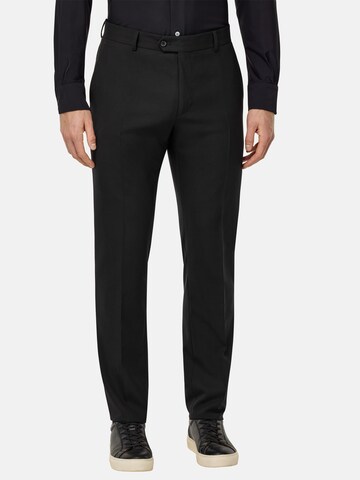 Boggi Milano Slimfit Pantalon 'B Travel' in Zwart: voorkant