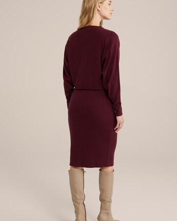 Robes en maille WE Fashion en rouge