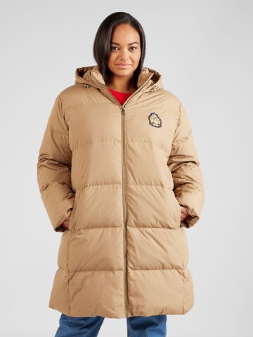 Lauren Ralph Lauren Plus Wintermantel in Beige: voorkant