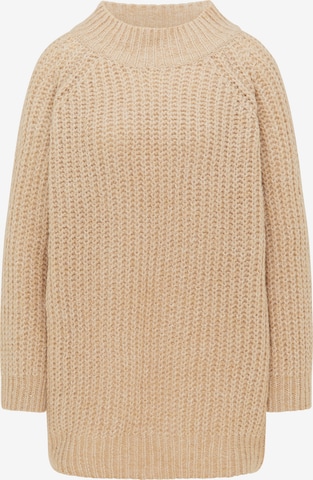 MYMO Oversized trui in Beige: voorkant