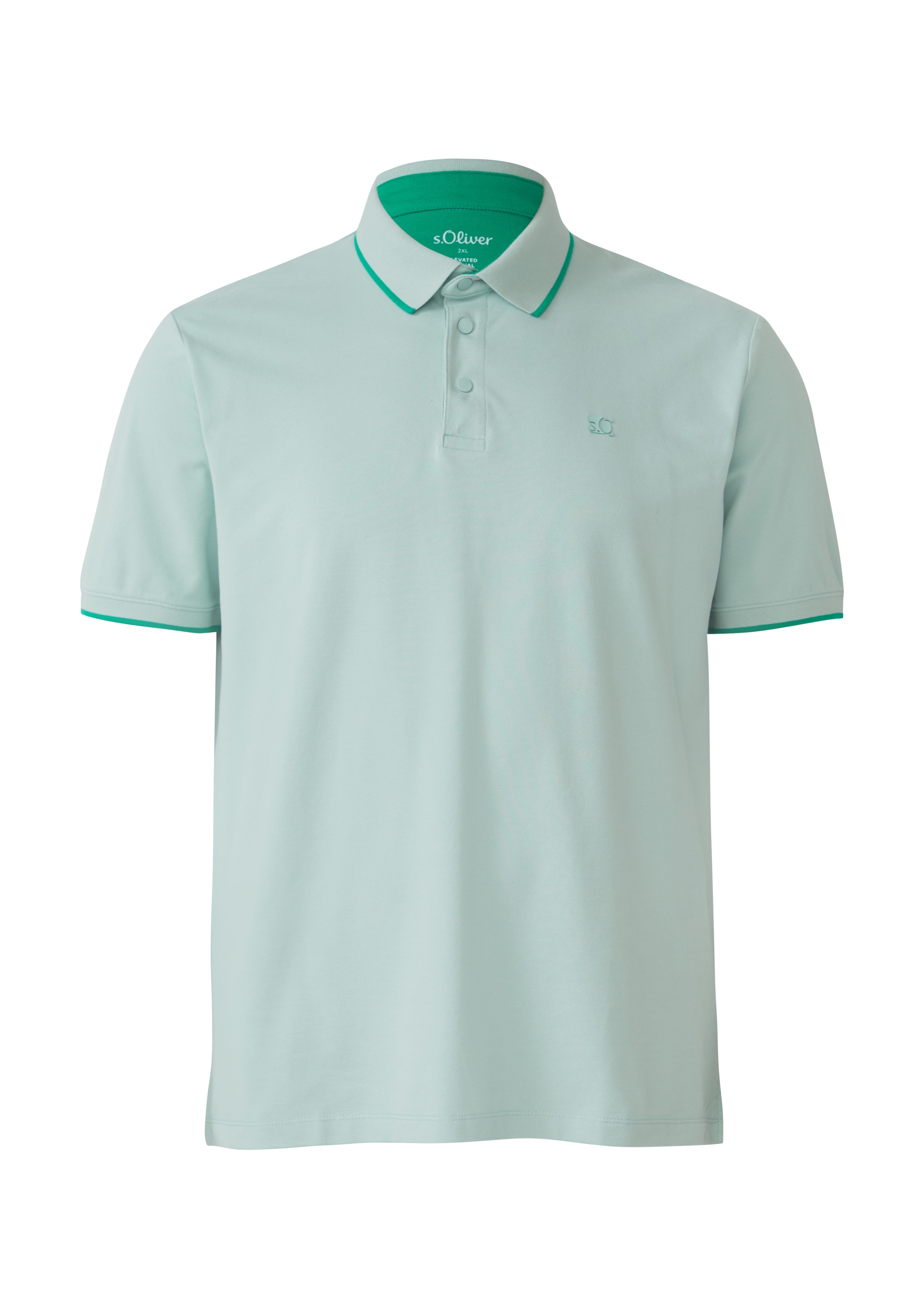 s.Oliver Men Big Sizes Poloshirt in Grün: Vorderseite