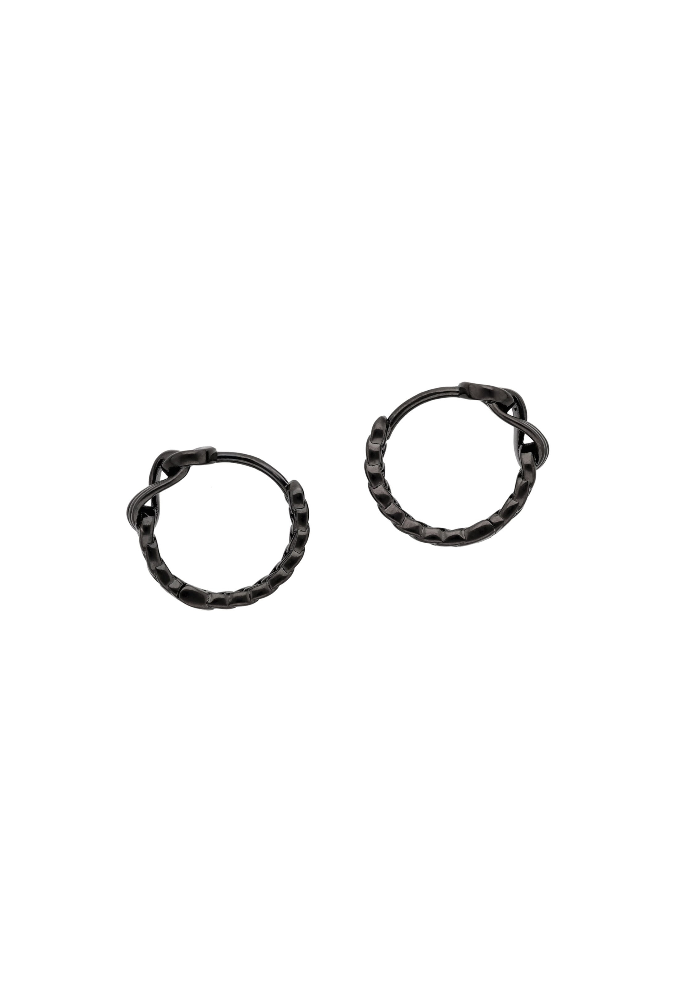 Boucles d'oreilles myMo ROCKS en noir : devant