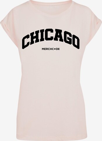 Maglietta 'Chicago' di Merchcode in rosa: frontale