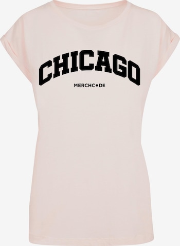 Merchcode T-Shirt 'Chicago' in Pink: predná strana