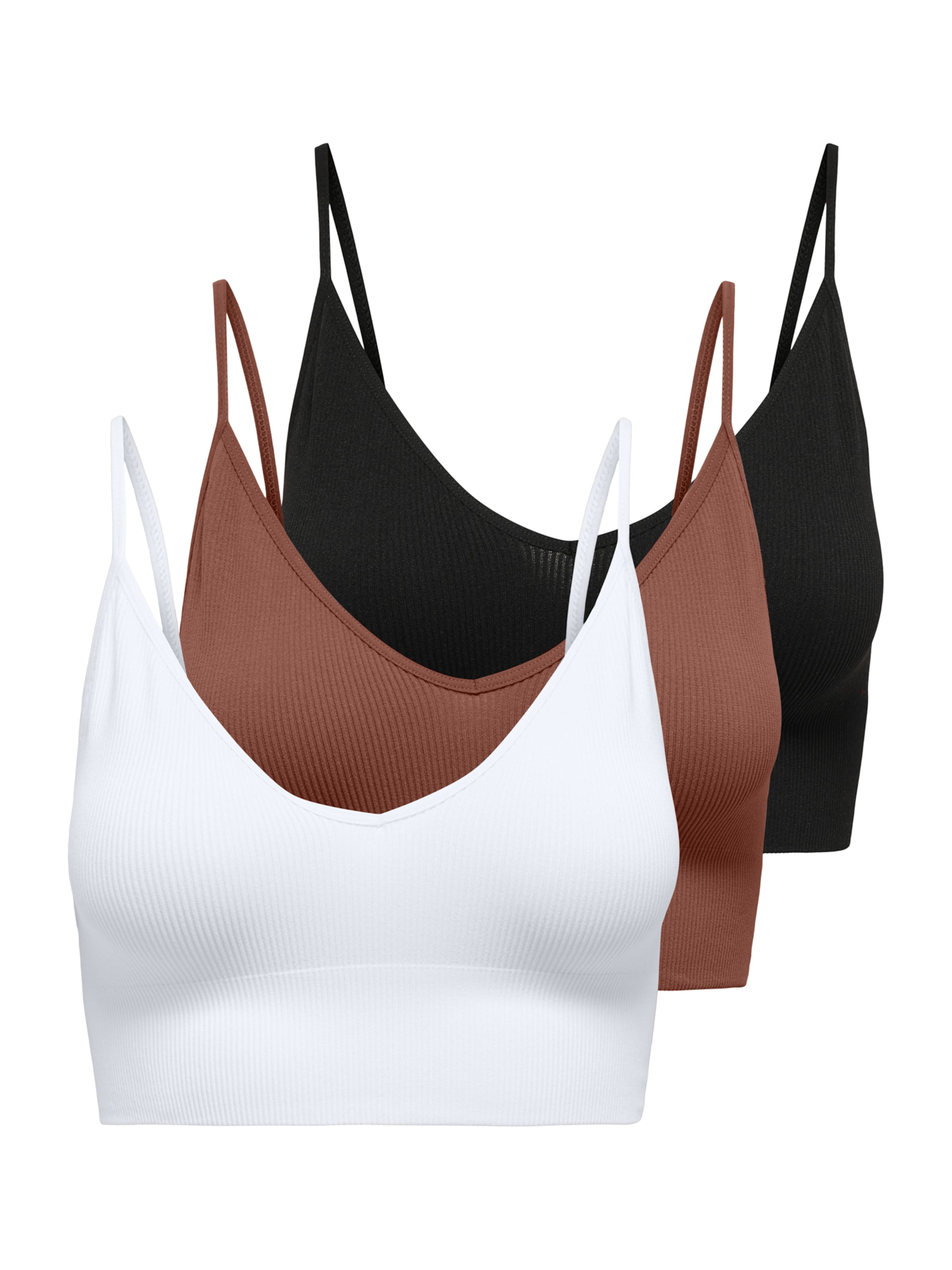 ONLY Bralette Bra 'ONLVICKY' in Brown: front