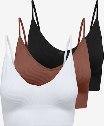 ONLY Bustier BH 'ONLVICKY' in Braun: Vorderseite