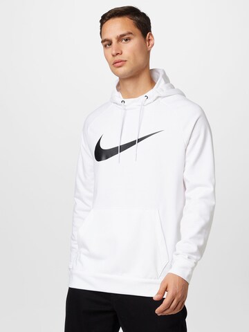 NIKE Sports sweatshirt in White: front