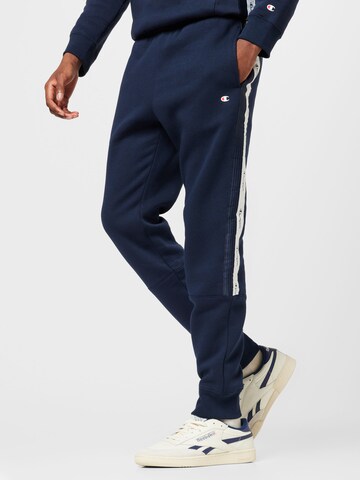 Champion Authentic Athletic Apparel Tapered Trousers in Blue: front