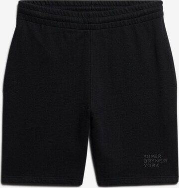 Superdry Pants in Black: front