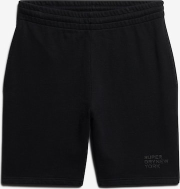 Superdry Pants in Black: front