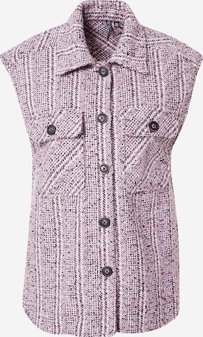 Gilet di PIECES in rosa: frontale