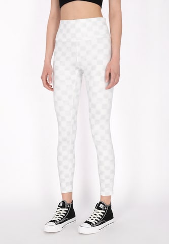 myMo ROCKS Skinny Leggings 'Rock' in Wit: voorkant