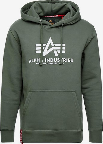 ALPHA INDUSTRIESSweater majica - zelena boja: prednji dio