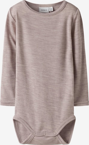 Tutina / body per bambino 'NBNWax' di NAME IT in grigio: frontale