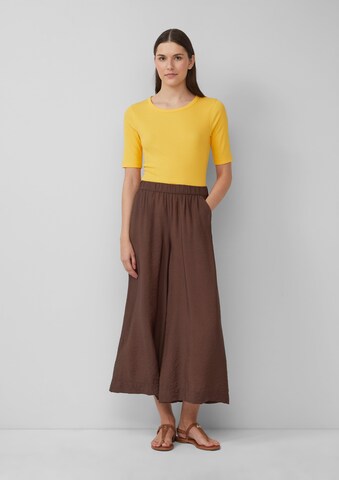Wide Leg Pantalon s.Oliver en marron : devant