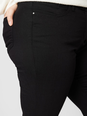 SAMOON Slim fit Trousers 'Betty' in Black